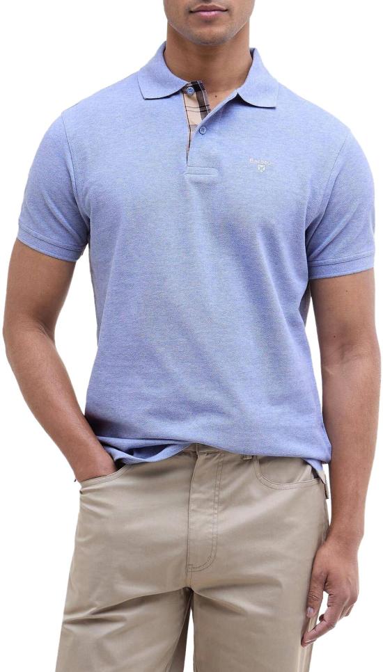 26SS 바버 폴로 티셔츠 MML0012BL55 BLUE
