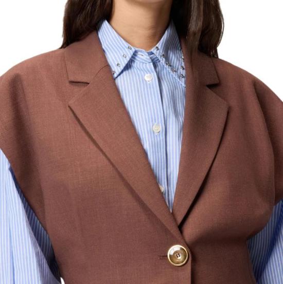 26SS 핑코 베스트 106509A2W6L78 BROWN - PINKO