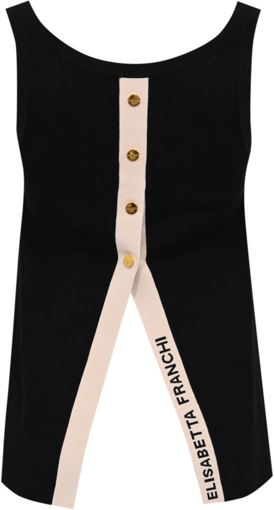 26SS 엘리자베타프랜치 민소매 티셔츠 8053686789297 BLACK - ELISABETTA FRANCHI