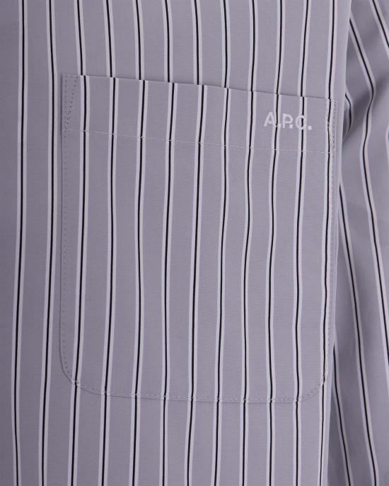 26SS 아페쎄 긴팔 셔츠 COHLHH12553LAB LICHTGREY - A.P.C.