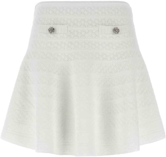 26SS 셀프 포트레이트 숏 스커트 SS26063SKW WHITE