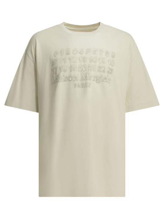 26SS 마르지엘라 자수 로고 티셔츠 S50GC0705S24567103 White