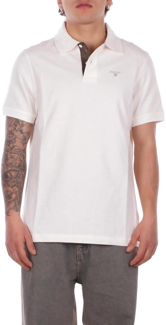 26SS 바버 폴로 티셔츠 MML0012MMLWH71 WHITE