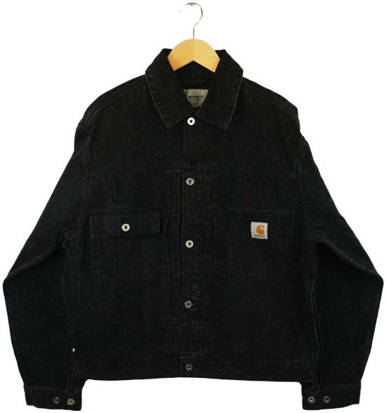 26SS 칼하트 자켓 CARHARTTWIPBELMARJACKETCOTONNOIRSTONEWASHED BLACK