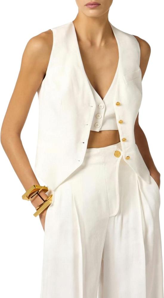 26SS 엘리자베타프랜치 베스트 GL00862E2360 WHITE - ELISABETTA FRANCHI