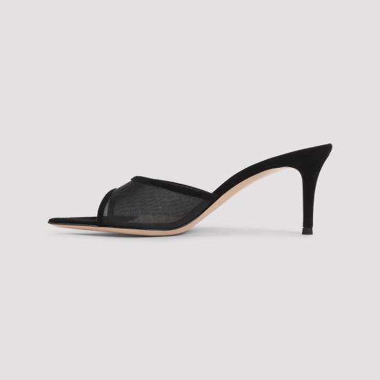 26FW 지안비토로시 뮬/슬리퍼 G1009670RIC COZ NENE BLACK NENE - GIANVITO ROSSI
