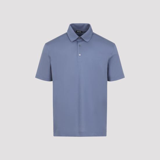 26SS 에르메네질도제냐 폴로 티셔츠 UH348A3 H794 P06 BLUE CHIARO