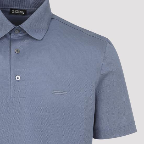 26SS 에르메네질도제냐 폴로 티셔츠 UH348A3 H794 P06 BLUE CHIARO - ERMENEGILDO ZEGNA