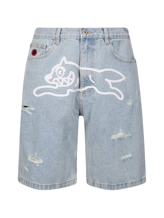 26FW 아이스크림 데님 숏팬츠 ICD003 HEAVYWASHBLUE Clear Blue