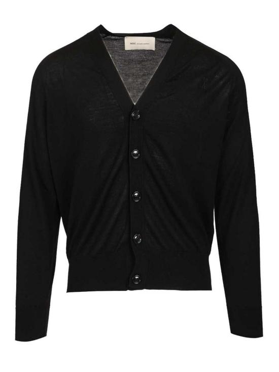 26SS 아미 톤온톤 하트 로고 알렉산드레 마티우시 울 가디건 HKC384KN00390180 Black