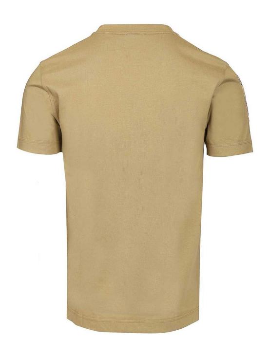 26SS 버버리 체크 트리밍 코튼 티셔츠 8123273 Beige - BURBERRY