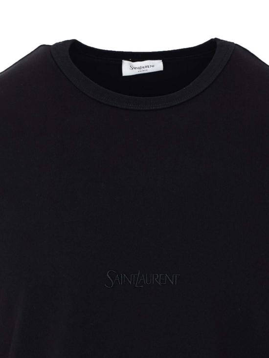26SS 생로랑 반팔 티셔츠 857461Y37XE100 Black - SAINT LAURENT