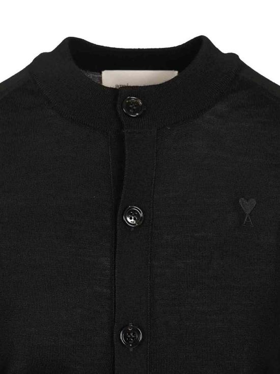 26SS 아미 ADC 울 크루넥 가디건 FKC386KN00390180 Black - AMI