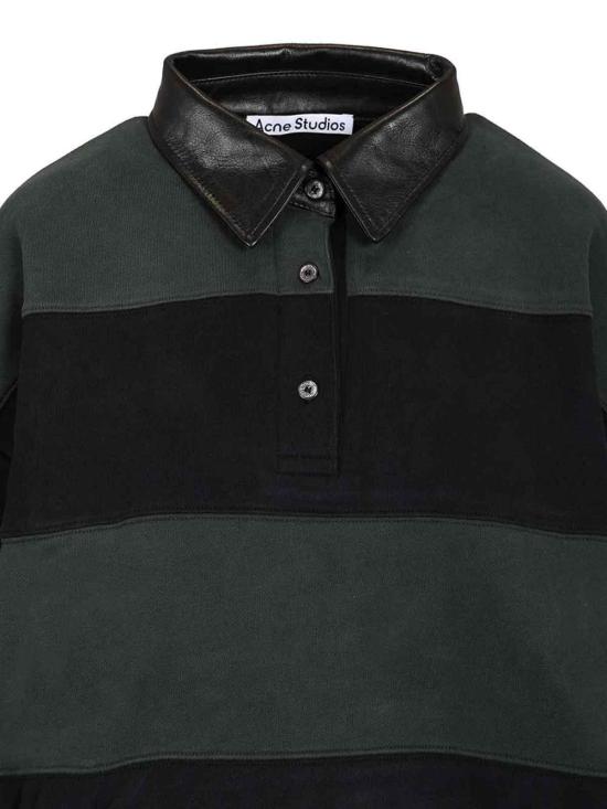 26SS 아크네 스튜디오 스트라이프 폴로 스웨터 AI0183BGE Green - ACNE STUDIOS