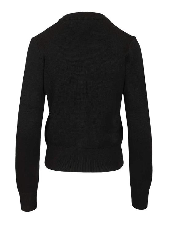 26SS 아미 ADC 스몰 하트 로고 V넥 가디건 FKC374001009 Black - AMI