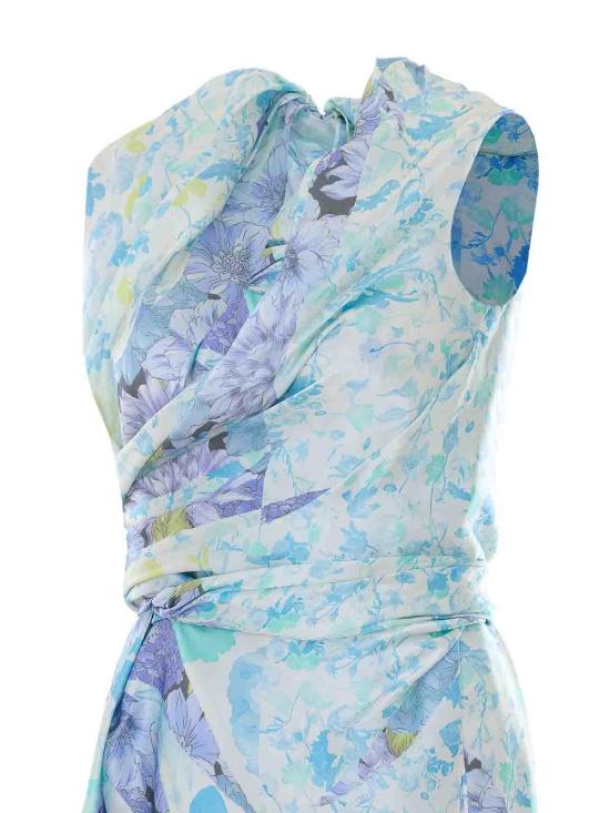 26SS 마르지엘라 미디 원피스 S29DD0075M35983001S Blue - MAISON MARGIELA