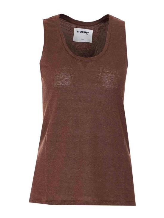 26SS 낫샤이 민소매 티셔츠 NF8G000LIP000DATTE Brown
