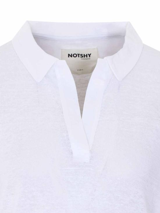 26SS 낫샤이 폴로 티셔츠 NF8N000LIP000BLANC White - NOT SHY