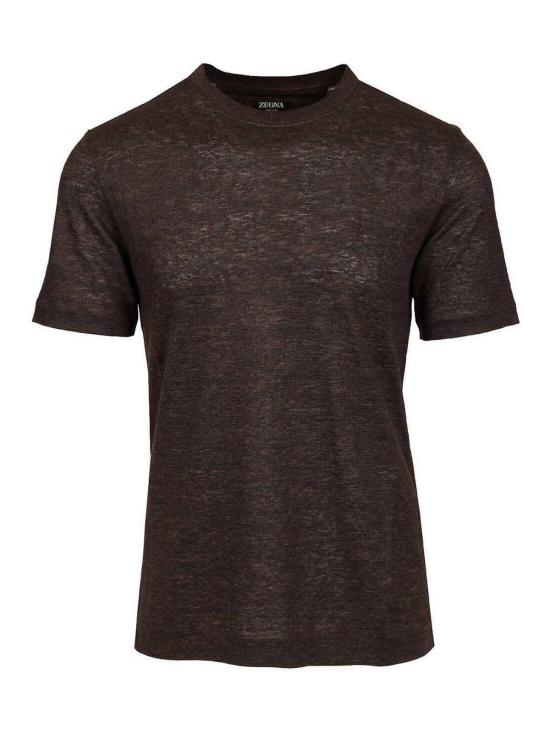 26SS 에르메네질도제냐 반팔 티셔츠 H776UH352A3M09 Brown