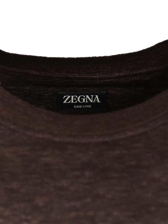 26SS 에르메네질도제냐 반팔 티셔츠 H776UH352A3M09 Brown - ERMENEGILDO ZEGNA