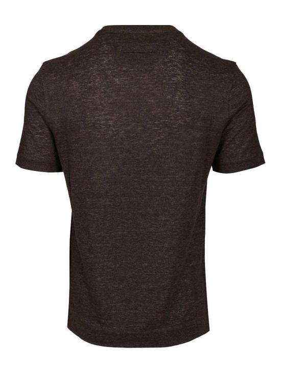 26SS 에르메네질도제냐 반팔 티셔츠 H776UH352A3M09 Brown - ERMENEGILDO ZEGNA