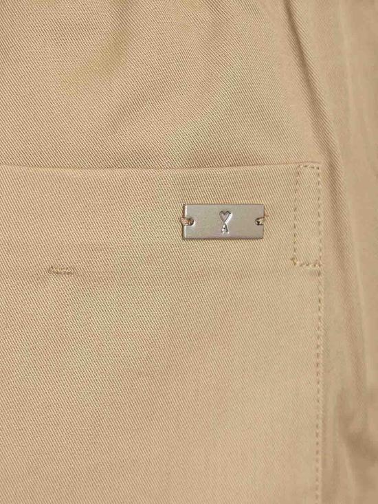 26SS 아미 코튼 엘라스티케이티드 웨이스트 트라우저 HTR868CO0214A036 Beige - AMI
