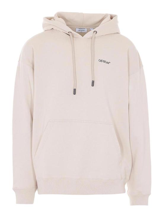 26SS 오프화이트 후드 티셔츠 OMBB085S26FLE00A2070 Beige