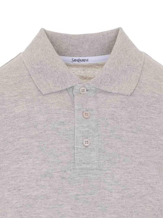 26SS 생로랑 폴로 티셔츠 844845Y37HC1403 Grey - SAINT LAURENT