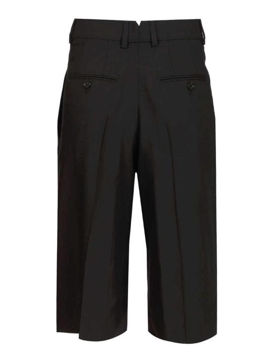 26SS 아미 뉴 울 로우 웨이스트 와이드 버뮤다 쇼츠 FSO827WV0194001 Black - AMI
