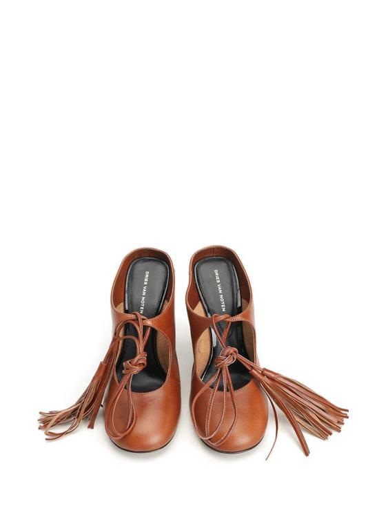 26SS 드리스 반 노튼 힐/펌프스 261011787010235E15 Dark Red - DRIES VAN NOTEN