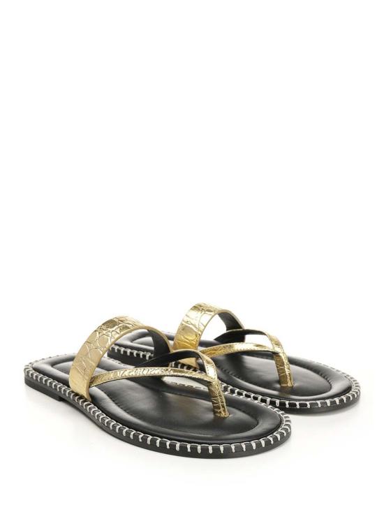 26SS 드리스 반 노튼 뮬/슬리퍼 261011774059795E15 Gold - DRIES VAN NOTEN
