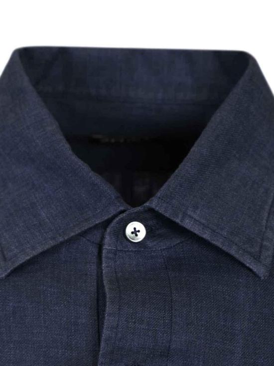 26SS 에르메네질도제냐 긴팔 셔츠 SRF13UHX51A3007 Blue - ERMENEGILDO ZEGNA