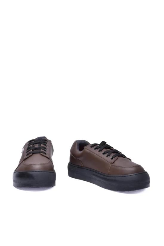  써네이 스니커즈 가죽  - 갈색/검정색 - SUNNEI