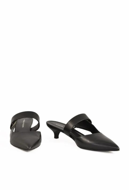  파비아나 필리피 뮬/슬리퍼 가죽 뮬 힐 5cm - 블랙 - FABIANA FILIPPI