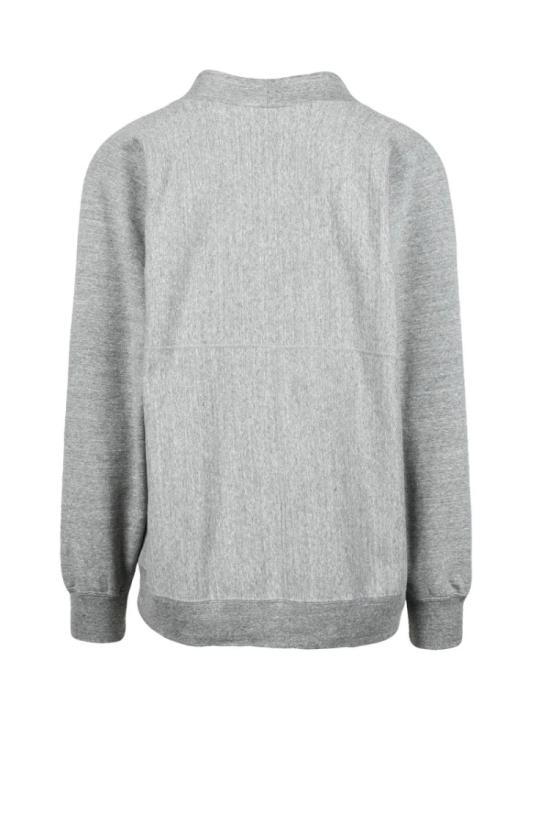  나나미카 가디건 기모 안감의 스웨트셔츠 가디건 - 그레이 - NANAMICA