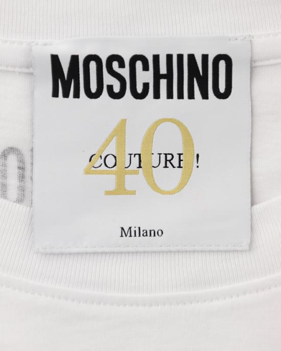  모스키노 반팔 티셔츠 0709 0441 1001 BIANCO - MOSCHINO