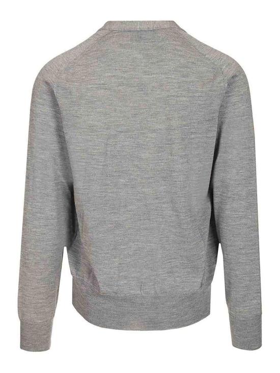 26SS 아미 톤온톤 하트 로고 알렉산드레 마티우시 울 가디건 HKC384 KN0039 0504 HEADER GREY BLACK DOM - AMI