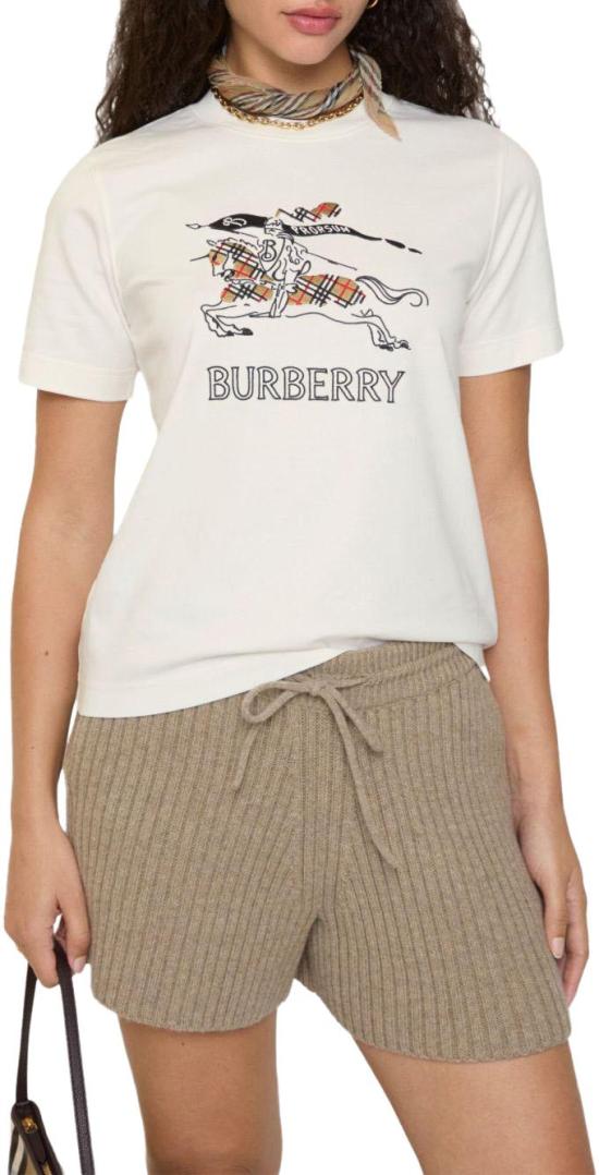 26SS 버버리 EKD 스케치 코튼 티셔츠 8121038B7078 WHITE - BURBERRY