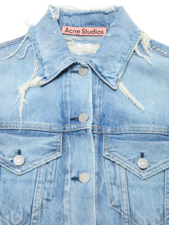 26SS 아크네 스튜디오 디스트레스드 데님 자켓 A90714 228 Blue - ACNE STUDIOS