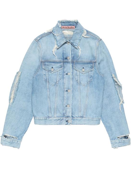 26SS 아크네 스튜디오 디스트레스드 데님 자켓 A90714 228 Blue