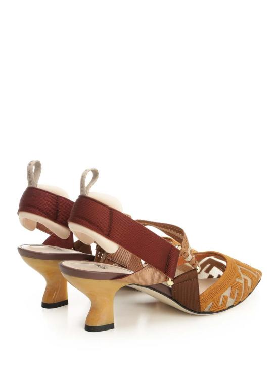 26SS 펜디 콜리브리 FF 패브릭 미디엄 힐 슬링백 8J8900AWCXF1V8T Beige - FENDI