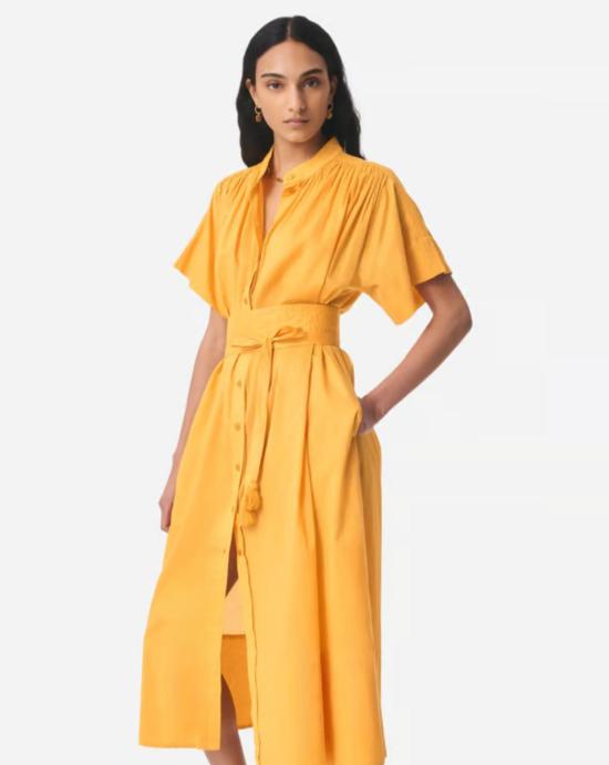26SS 바네사브루노 미디 원피스 4EVA42V08241 SAFRAN Yellow - VANESSA BRUNO
