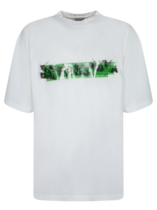 26SS 발렌시아가 반팔 티셔츠 764235 TUVI6 9000 White
