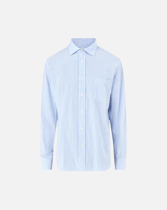 26SS 하트포드 긴팔 셔츠 BF11008 01 Blue and white