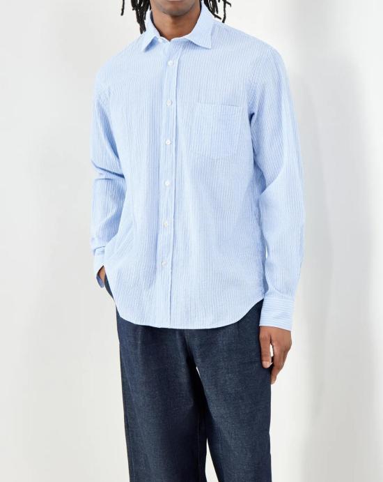 26SS 하트포드 긴팔 셔츠 BF11008 01 Blue and white - HARTFORD