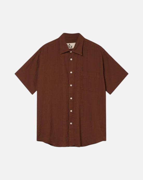 26SS 라파즈 반팔 셔츠 SS260140910 AZTEC BROWN Brown