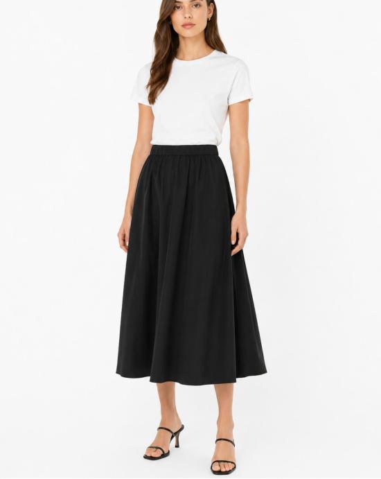 26SS 아스페시 미디 스커트 26PN5N23P008 01099 Black - ASPESI
