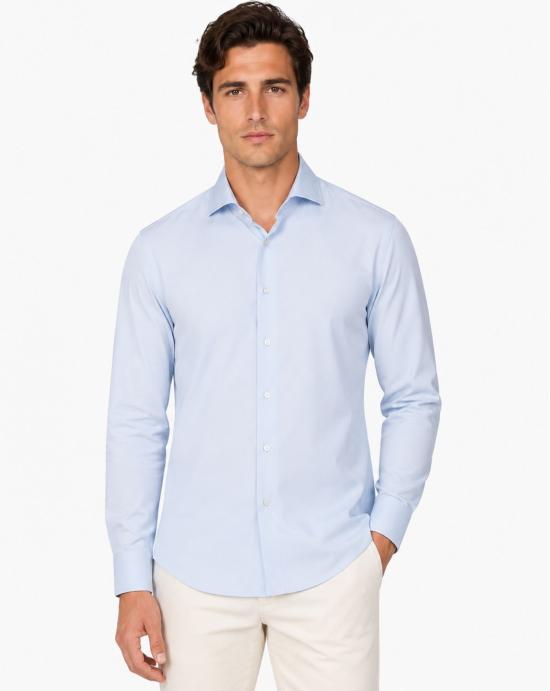 26SS 트라이아노 긴팔 셔츠 T1012311 100 PLAIN Light blue - TRAIANO