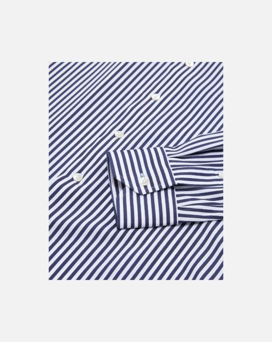 26SS 트라이아노 긴팔 셔츠 T16007 311 168 NAVY STRIPE Navy white - TRAIANO