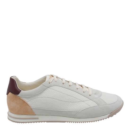 26SS 브루넬로 쿠치넬리 디어스킨 & 스웨이드 스니커즈 MZUKOKA348 CXM48 White